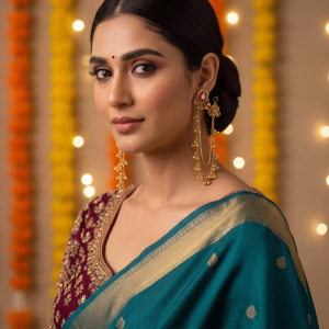 Traditional Ear Chain Jhumka
